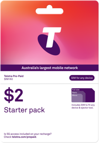 Telstra Pre-Paid SIM Card